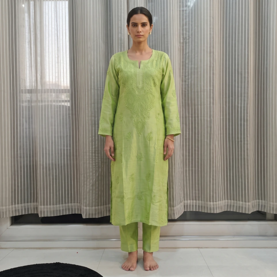 PISTACHIO GREEN KURTI (XS(Bust-34))